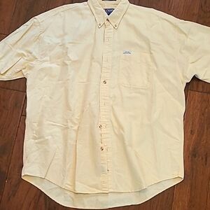 Chaps linen cotton blend short sleeve shirt size XL
